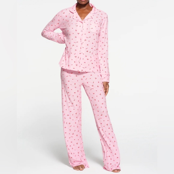 SKIMS Limited Edition CHERRY BLOSSOM PRINT Soft Lounge Sleep Set NWT - Picture 2 of 10